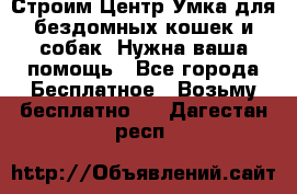 Строим Центр Умка для бездомных кошек и собак! Нужна ваша помощь - Все города Бесплатное » Возьму бесплатно   . Дагестан респ.